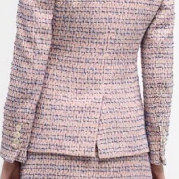Veronica Beard Pink and Blue Tweed Blazer - Picture 5 of 15